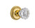Nostalgic 701113: Rope Rosette w/Clear Crystal Glass Knob Passage Door Set - Polished Brass
