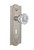 Nostalgic 701827: Meadows Backplate w/Clear Crystal Glass Knob Privacy Door Set - Satin Nickel