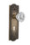 Nostalgic 701828: Meadows Backplate w/Clear Crystal Glass Knob Passage Door Set - Antique Brass
