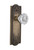 Nostalgic 701831: Meadows Backplate w/Clear Crystal Glass Knob Single Dummy Door Set - Antique Brass