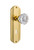 Nostalgic 701118: Deco Backplate w/Clear Crystal Glass Knob Single Dummy Door Set - Polished Brass