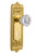 Nostalgic 703666: Mortise Egg and Dart Plate w/ Crystal Knob - Unlacquered Brass