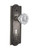 Nostalgic 704312: Meadows Backplate w/Clear Crystal Glass Knob Privacy Door Set - Antique Pewter