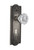 Nostalgic 704312: Meadows Backplate w/Clear Crystal Glass Knob Privacy Door Set - Antique Pewter