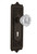 Nostalgic 704171: Egg & Dart Backplate w/Clear Crystal Glass Knob Passage Door Set - Oil-Rubbed Bronze