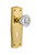 Nostalgic 701226: Prairie Backplate w/Clear Crystal Glass Knob Passage Door Set - Polished Brass
