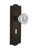 Nostalgic 704313: Meadows Backplate w/Clear Crystal Glass Knob Privacy Door Set - Oil-Rubbed Bronze