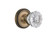 Nostalgic 702179: Mortise Classic Rosette with Crystal Knob - Antique Brass