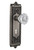 Nostalgic 704174: Egg & Dart Backplate w/Clear Crystal Glass Knob Single Dummy Door Set - Antique Pewter
