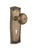Nostalgic 704463: Prairie Backplate w/New York Knob Single Dummy Door Set - Antique Brass