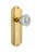 Nostalgic 701121: Deco Backplate w/Clear Crystal Glass Knob Passage Door Set - Polished Brass