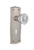 Nostalgic 704465: Prairie Backplate w/Clear Crystal Glass Knob Privacy Door Set - Satin Nickel