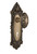 Nostalgic 702023: Victorian Backplate w/Victorian Knob Passage Door Set - Antique Brass