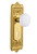 Nostalgic 703670: Mortise Egg & Dart Plate White Porcelain Knob - Unlacquered Brass