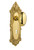 Nostalgic 704891: Mortise Victorian Plate w/ Homestead Knob - Polished Brass