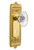 Nostalgic 703674: Mortise Egg-Dart Plate Oval Fluted Crystal Knob - Unlacquered Brass