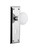 Nostalgic 702109: New York Backplate w/White Porcelain Knob Single Dummy Door Set - Bright Chrome