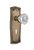 Nostalgic 704471: Prairie Backplate w/Clear Crystal Glass Knob Passage Door Set - Antique Brass