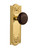 Nostalgic 702886: Meadows Backplate w/Brown Porcelain Knob Single Dummy Door Set - Unlacquered Brass