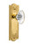 Nostalgic 702888: Meadows Backplate w/Oval Fluted Clear Glass Crystal Knob Single Dummy Door Set - Unlacquered Brass