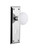 Nostalgic 702117: New York Backplate w/White Porcelain Knob Passage Door Set - Bright Chrome