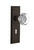 Nostalgic 704614: New York Backplate w/Waldorf Knob Passage Door Set - Oil-Rubbed Bronze