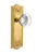Nostalgic 702889: Meadows Backplate w/Round Clear Glass Crystal Knob Single Dummy Door Set - Unlacquered Brass