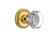 Nostalgic 704696: Rope Rosette w/Waldorf Knob Passage Door Set - Polished Brass