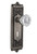 Nostalgic 704853: Mortise Egg and Dart Plate w/ Crystal Knob - Antique Pewter
