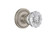 Nostalgic 702132: Rope Rosette w/Clear Crystal Glass Knob Passage Door Set - Satin Nickel