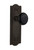 Nostalgic 710017: Meadows Backplate w/Black Porcelain Knob Passage Door Set - Oil-Rubbed Bronze