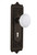 Nostalgic 704281: Egg & Dart Backplate w/White Porcelain Knob Privacy Door Set - Oil-Rubbed Bronze