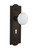 Nostalgic 704427: Meadows Backplate w/White Porcelain Knob Passage Door Set - Oil-Rubbed Bronze
