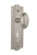 Nostalgic 704346: Meadows Backplate w/Homestead Knob Privacy Door Set - Satin Nickel