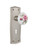 Nostalgic 710967: Prairie Backplate w/White Rose Porcelain Knob Passage Door Set - Satin Nickel
