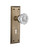 Nostalgic 704559: New York Backplate w/Clear Crystal Glass Knob Privacy Door Set - Antique Brass