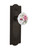 Nostalgic 710897: Meadows Backplate w/White Rose Porcelain Knob Passage Door Set - Oil-Rubbed Bronze