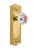 Nostalgic 711048: Meadows Backplate w/White Rose Porcelain Knob Single Dummy Door Set - Polished Brass