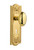 Nostalgic 704350: Meadows Backplate w/Homestead Knob Passage Door Set - Polished Brass