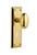 Nostalgic 704576: New York Backplate w/Homestead Knob Privacy Door Set - Polished Brass