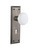 Nostalgic 704637: New York Backplate w/White Porcelain Knob Passage Door Set - Antique Pewter