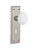 Nostalgic 704638: New York Backplate w/White Porcelain Knob Passage Door Set - Satin Nickel