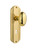 Nostalgic 704434: Deco Backplate w/Homestead Knob Passage Door Set - Polished Brass