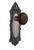Nostalgic 710572: Victorian Backplate w/Brown Porcelain Knob Single Dummy Door Set - Antique Pewter