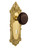 Nostalgic 703692: Mortise Victorian Plate w/ Brown Porcelain Knob - Unlacquered Brass
