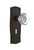 Nostalgic 704503: Prairie Backplate w/Waldorf Knob Privacy Door Set - Oil-Rubbed Bronze