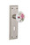 Nostalgic 711056: New York Backplate w/White Rose Porcelain Knob Single Dummy Door Set - Satin Nickel