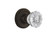 Nostalgic 704727: Classic Rosette w/Clear Glass Crystal Knob Passage Door Set - Oil-Rubbed Bronze