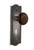 Nostalgic 710846: Mortise Meadows Plate Brown Porcelain Knob Keyhole - Antique Pewter