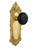 Nostalgic 710437: Mortise Victorian Plate Black Porcelain Knob - Polished Brass